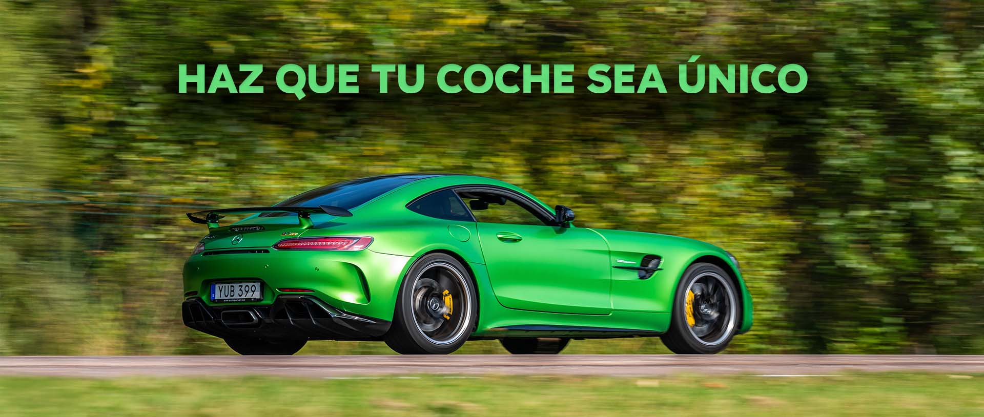 Slider Home Mercedes vinilado color verde