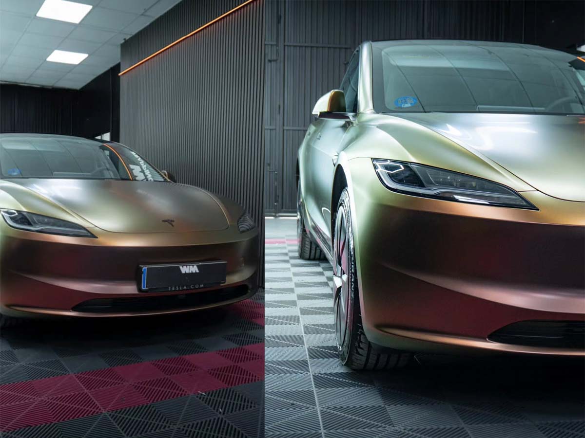 Vinilado Tesla Model 3  Satin Flip Volcanic Flare