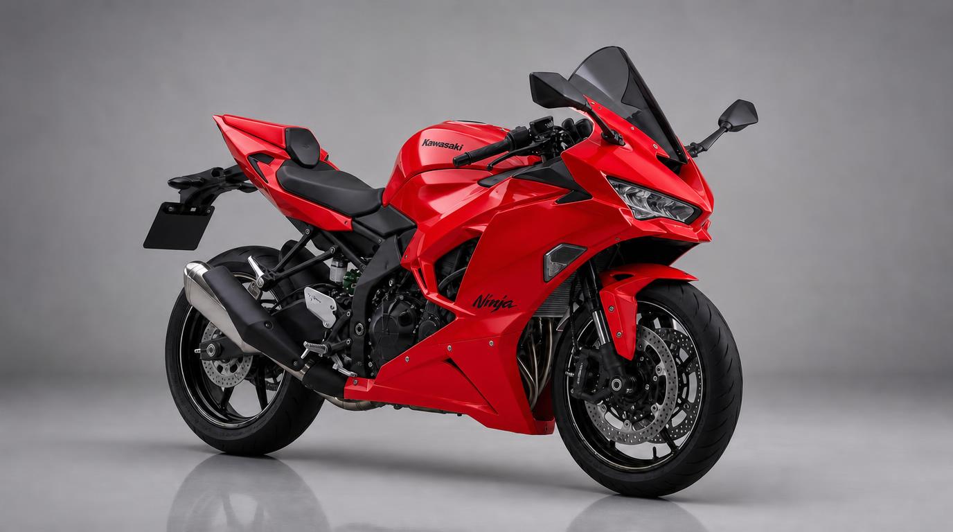 Moto vinilada en color rojo